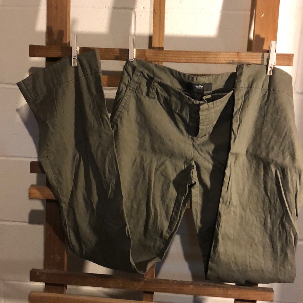 Mossimo green linen dress pants